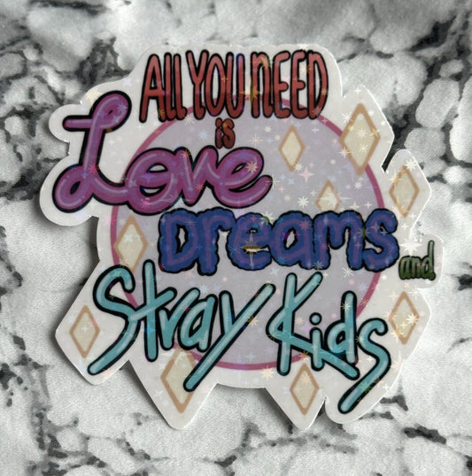 Love, dreams, and skz sticker