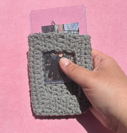 Grey Crochet Card Holder!
