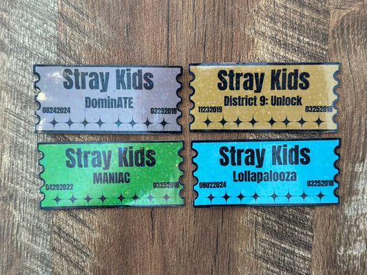 Kpop Tour Ticket Stickers