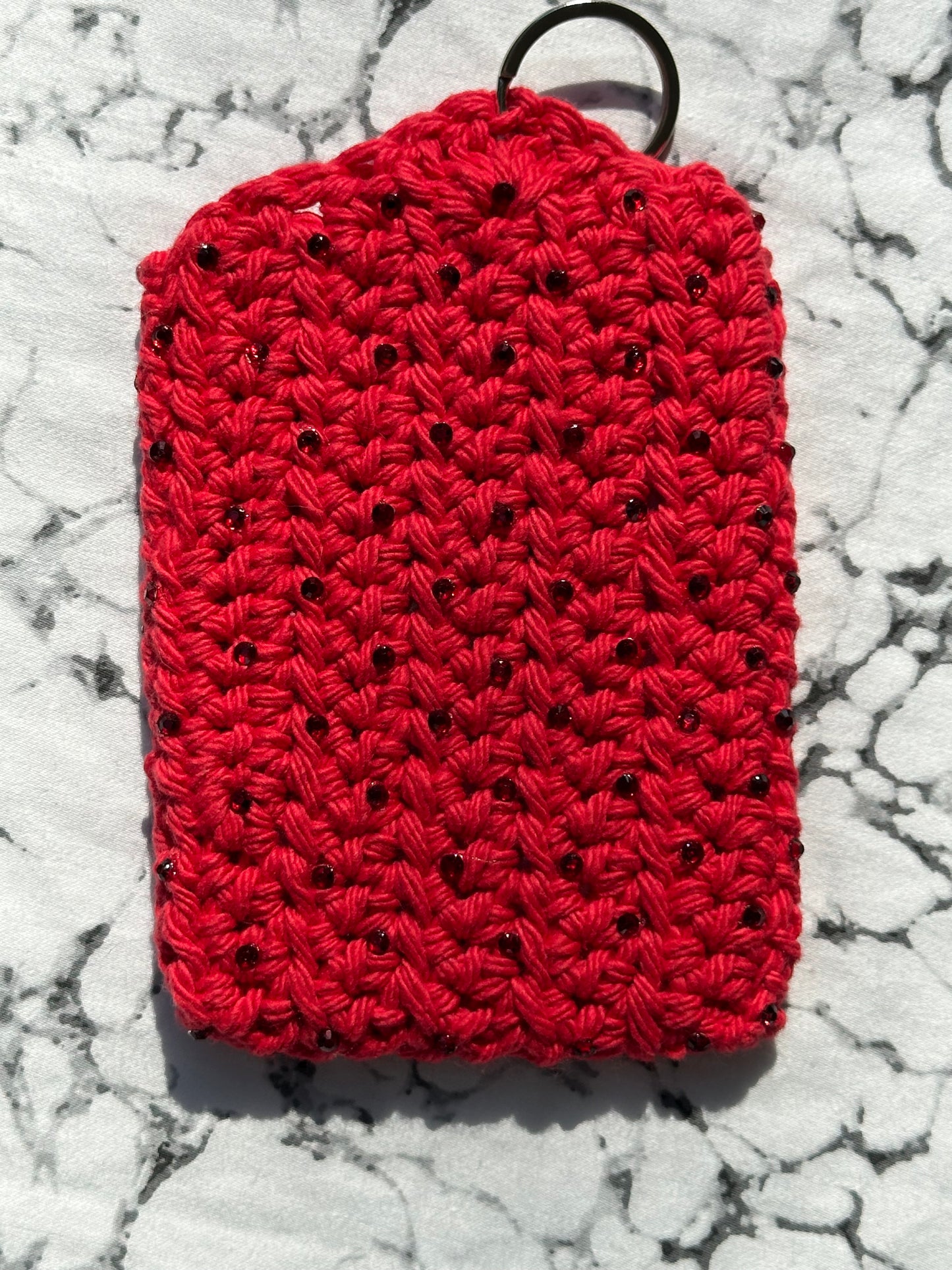 Red Bedazzled Kpop Photocard Holder