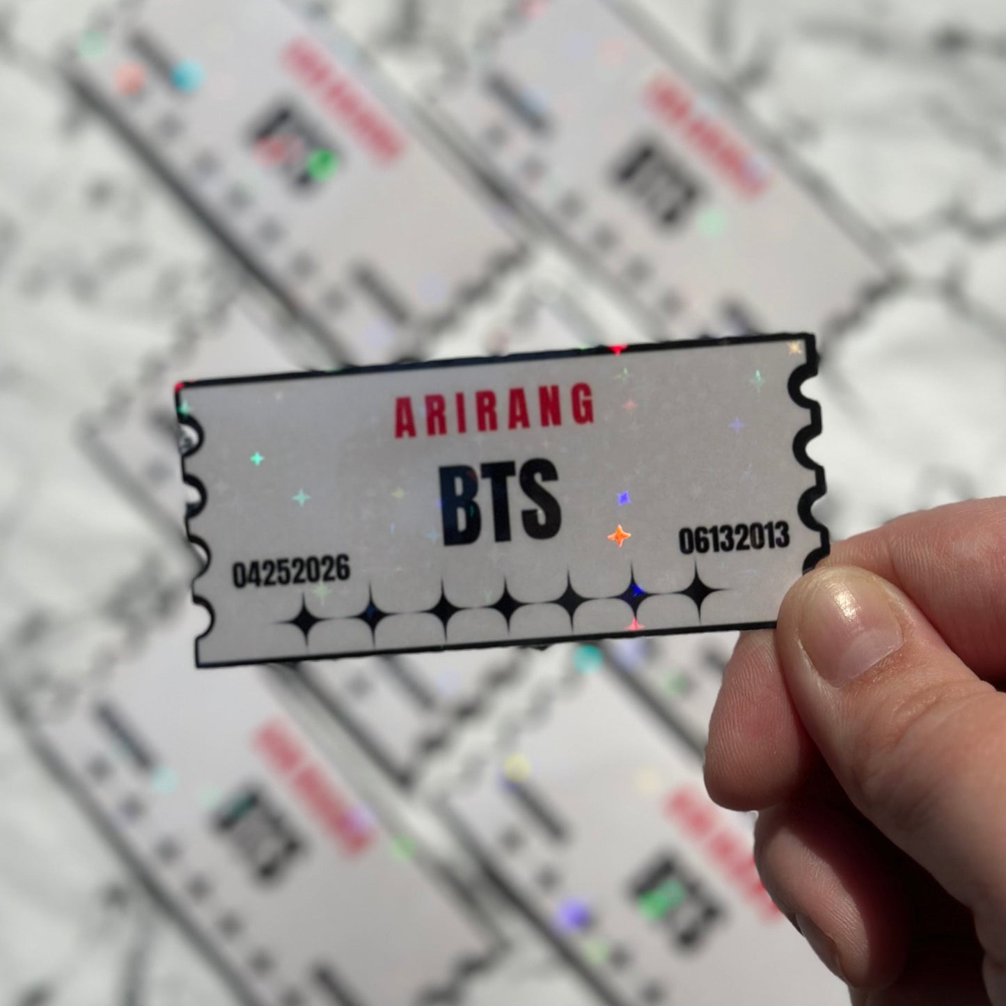 Arirang BTS Tour Ticket Stickers!