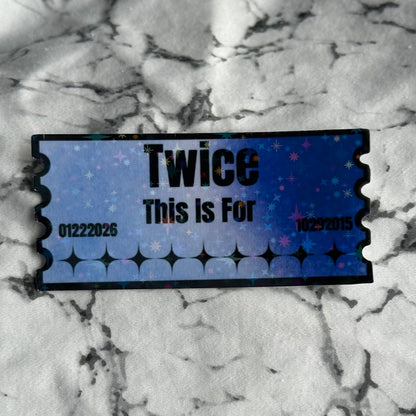 Twice Tour Ticket Stickers