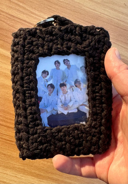 Black Crochet Photocard Holder