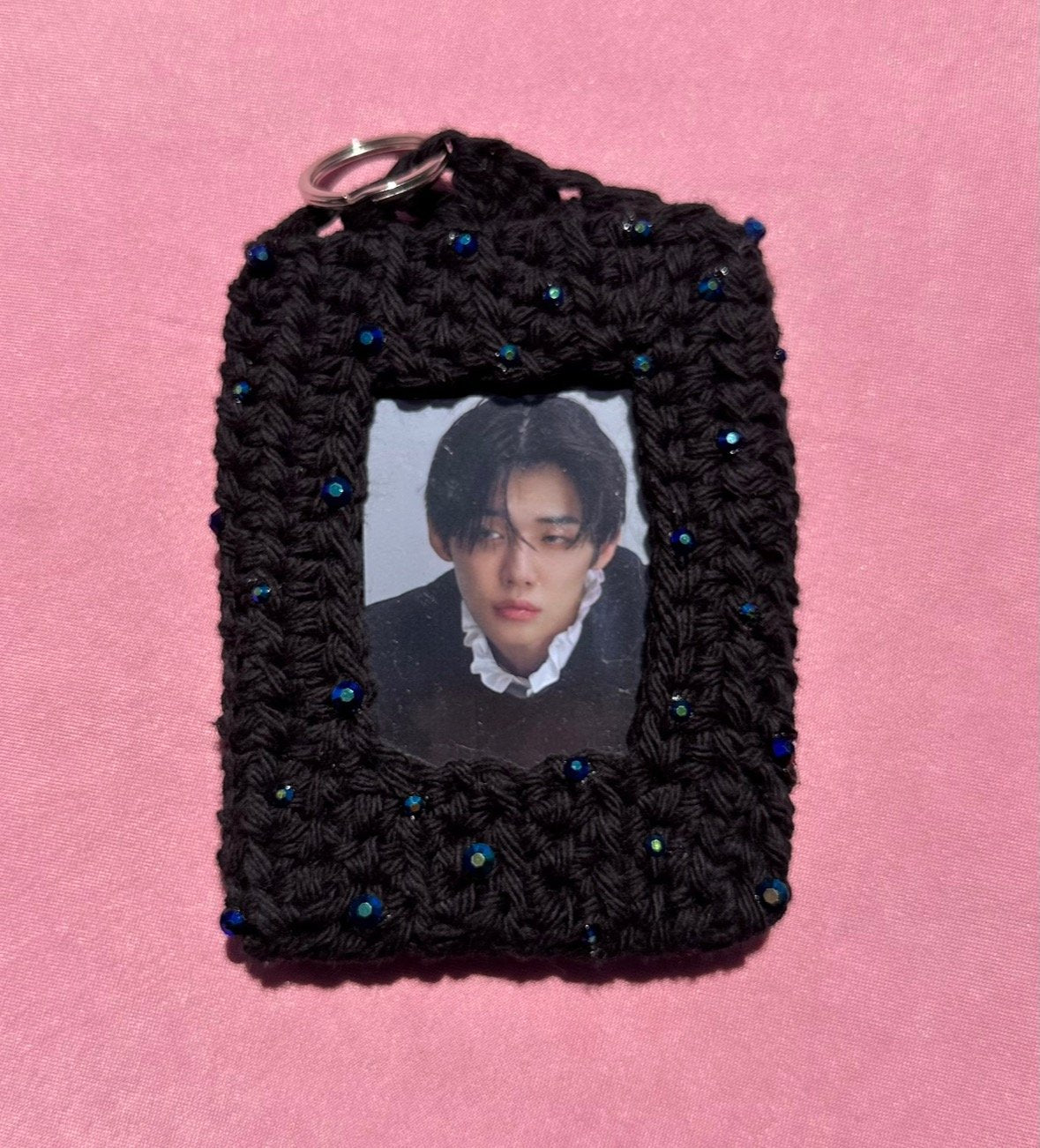 Blue Berry Bedazzled Card Holder