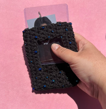 Blue Berry Bedazzled Card Holder