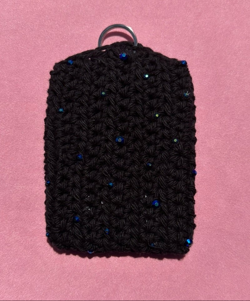 Blue Berry Bedazzled Card Holder