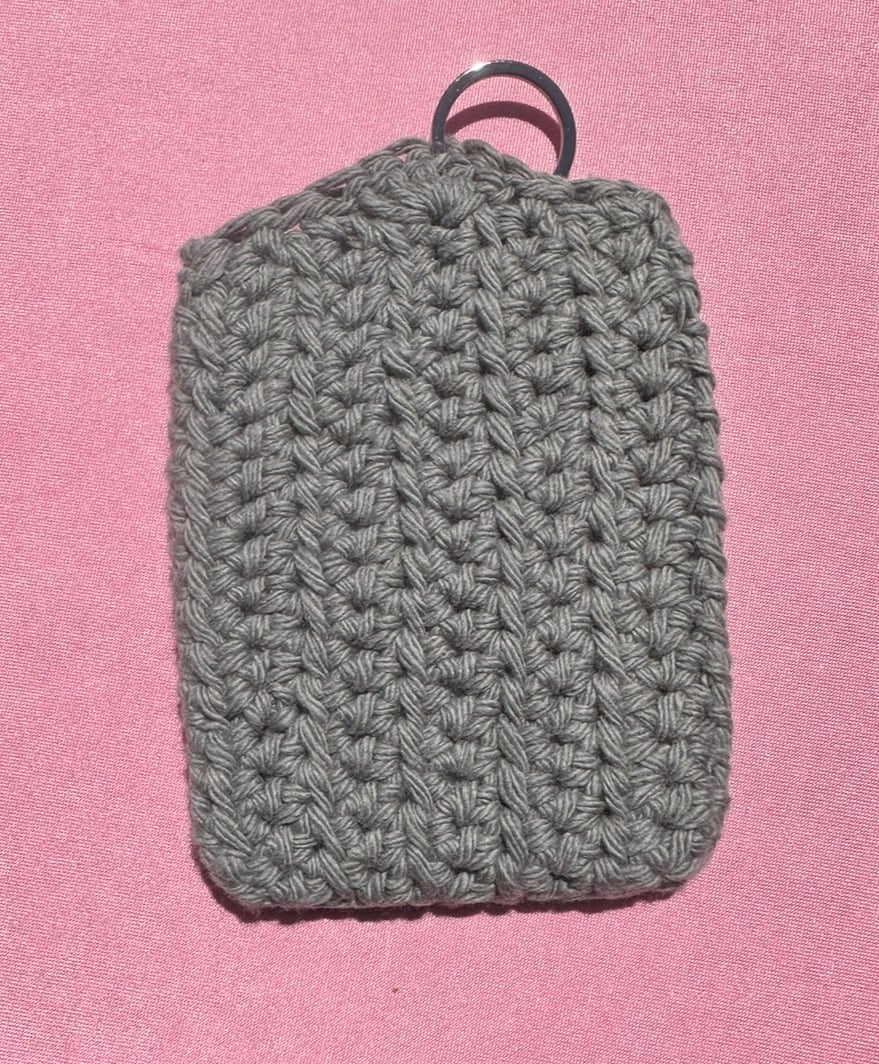 Grey Crochet Card Holder!