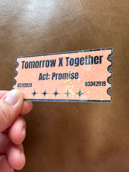 Kpop Tour Ticket Stickers