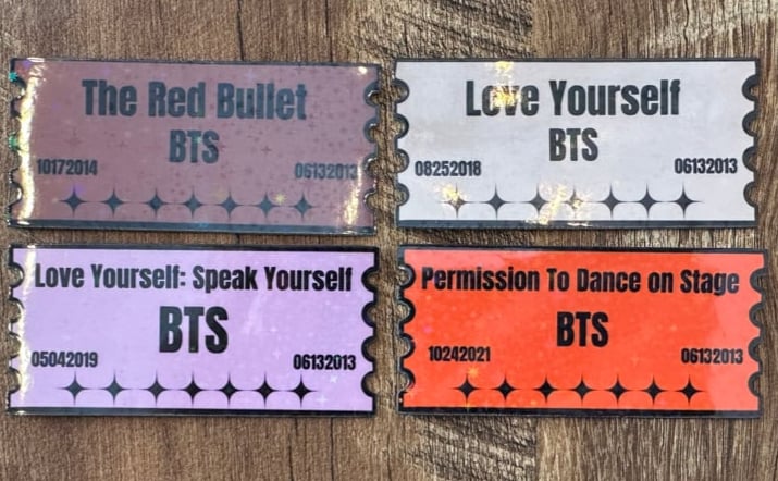 Kpop Tour Ticket Stickers