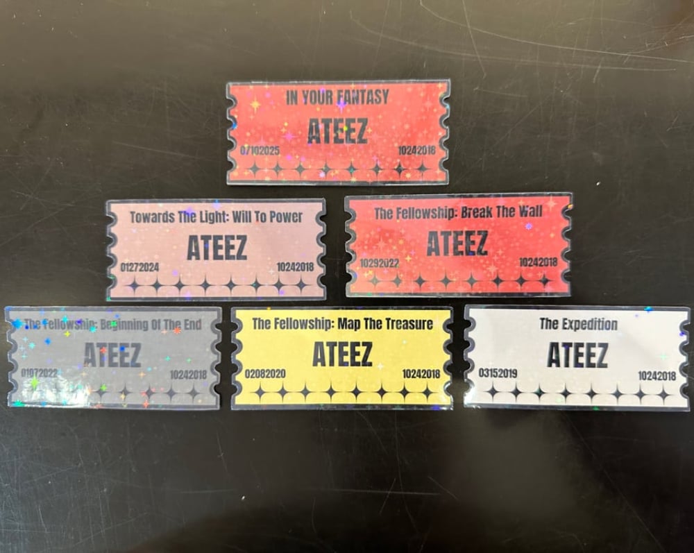 Kpop Tour Ticket Stickers